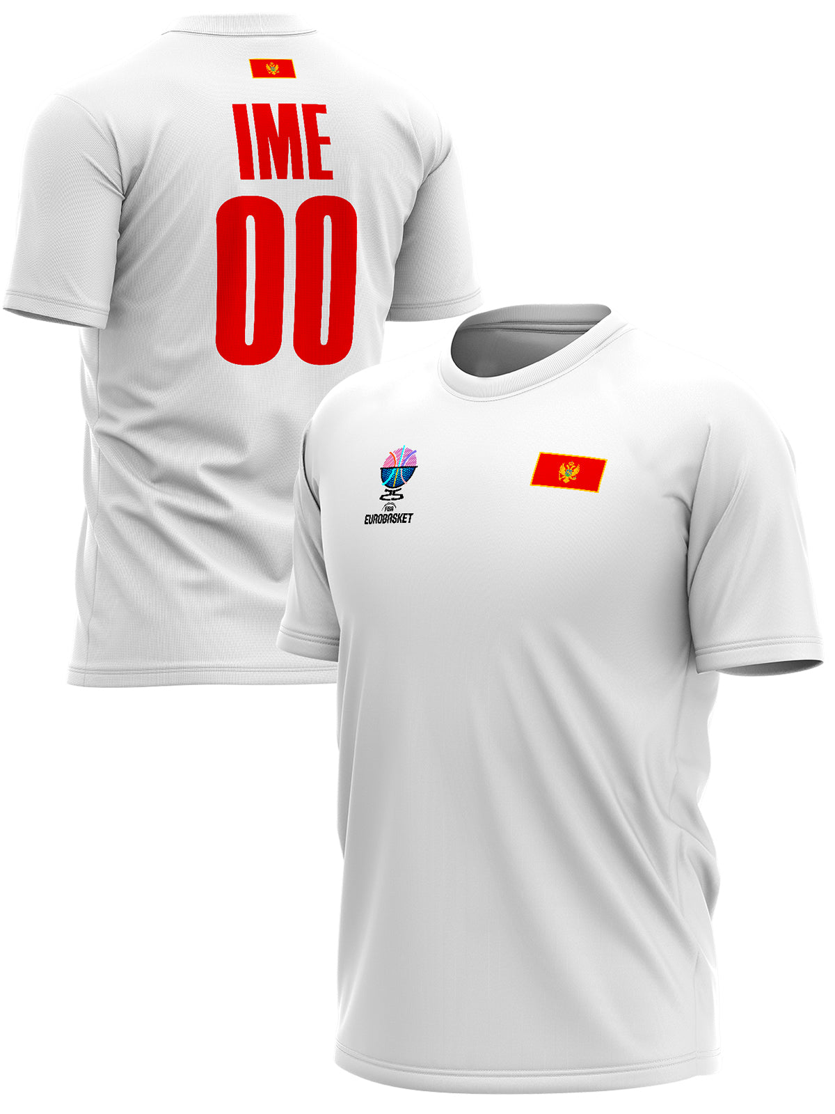 Crna Gora EuroBasket 2025 Personalizovani Majica – MNE-NT-MJ0021